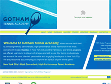 Tablet Screenshot of gothamtennis.com